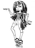 do wydruku kolorowanki monster high, obrazek Cleo de Nile dla dziewczyn do wydrukowania i pomalowania numer  24